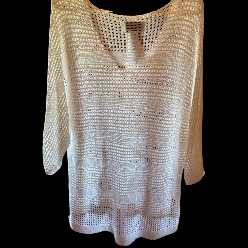 B77 Joseph Ribkoff Cream V-Neck Sweater - Picture 2 of 7